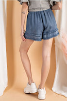 Easel Lovesick Washed Denim Short-Bottoms-Easel-Deja Nu Boutique, Women's Fashion Boutique in Lampasas, Texas