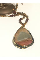 Emma Natural Brown Stone Necklace-Necklaces-Emma-Deja Nu Boutique, Women's Fashion Boutique in Lampasas, Texas