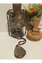 Emma Natural Brown Stone Necklace-Necklaces-Emma-Deja Nu Boutique, Women's Fashion Boutique in Lampasas, Texas