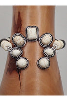 Emma Natural Stone Stretch Horseshoe Shaped Bracelet-Bracelets-Emma-Deja Nu Boutique, Women's Fashion Boutique in Lampasas, Texas