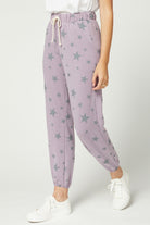 Entro Lavender Star Jogger-Joggers-Entro-Deja Nu Boutique, Women's Fashion Boutique in Lampasas, Texas