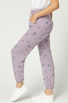 Entro Lavender Star Jogger-Joggers-Entro-Deja Nu Boutique, Women's Fashion Boutique in Lampasas, Texas