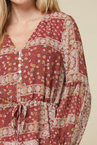 Entro Paisley Print Dress-Dresses-Entro-Deja Nu Boutique, Women's Fashion Boutique in Lampasas, Texas