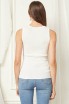 Entro Sleeveless Tank With Keyhole-Camis/Tanks-Entro-Deja Nu Boutique, Women's Fashion Boutique in Lampasas, Texas