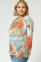 Entro Tie Dye Sweater- Plus-Curvy/Plus Tops-Entro-Deja Nu Boutique, Women's Fashion Boutique in Lampasas, Texas