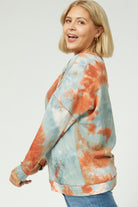 Entro Tie Dye Sweater- Plus-Curvy/Plus Tops-Entro-Deja Nu Boutique, Women's Fashion Boutique in Lampasas, Texas