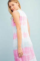 FSL Apparel Jersey Tie Dye Maxi Dress-Maxi Dresses-FSL Apparel-Deja Nu Boutique, Women's Fashion Boutique in Lampasas, Texas