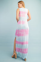 FSL Apparel Jersey Tie Dye Maxi Dress-Maxi Dresses-FSL Apparel-Deja Nu Boutique, Women's Fashion Boutique in Lampasas, Texas