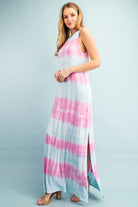 FSL Apparel Jersey Tie Dye Maxi Dress-Maxi Dresses-FSL Apparel-Deja Nu Boutique, Women's Fashion Boutique in Lampasas, Texas