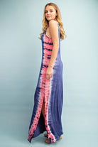 FSL Apparel Jersey Tie Dye Maxi Dress-Maxi Dresses-FSL Apparel-Deja Nu Boutique, Women's Fashion Boutique in Lampasas, Texas