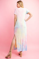 FSL Rainbow Tie Dye Long Dress-Dresses-FSL Apparel-Deja Nu Boutique, Women's Fashion Boutique in Lampasas, Texas