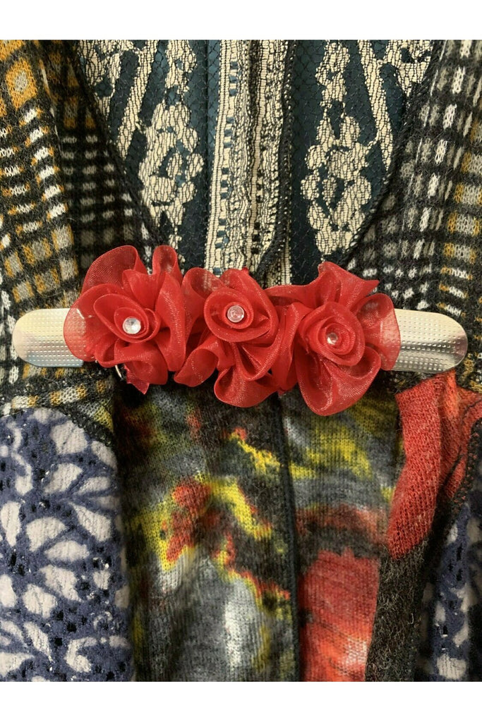 Fall Jacket Clip Three Roses-Jacket Clip-Deja Nu Tx-Deja Nu Boutique, Women's Fashion Boutique in Lampasas, Texas