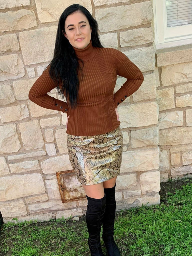 Fate Snake Print Leather Skirt-Skirts-Fate-Deja Nu Boutique, Women's Fashion Boutique in Lampasas, Texas