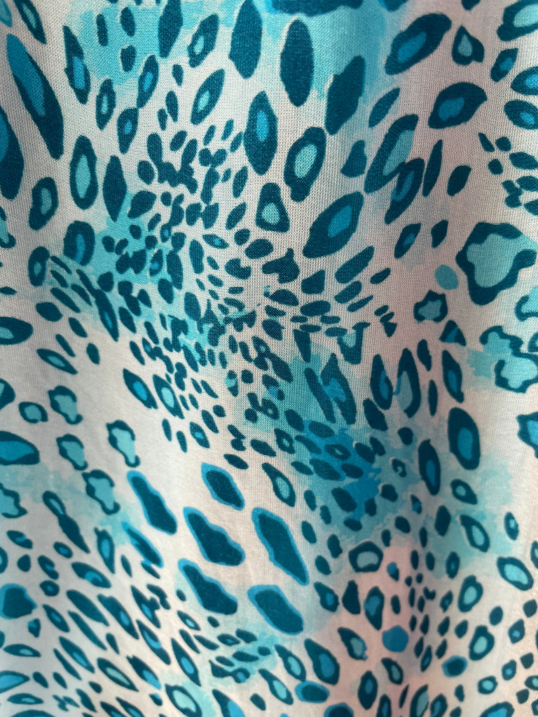 Gigi Moda Aella Turquoise Cheetah Print Tank-Tops-Gigi Moda-Deja Nu Boutique, Women's Fashion Boutique in Lampasas, Texas