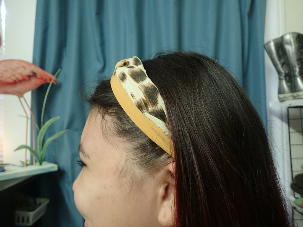 Gold Leopard Headband-Scrunchies & Headbands-Deja Nu Tx-Deja Nu Boutique, Women's Fashion Boutique in Lampasas, Texas