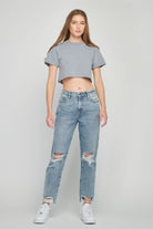 Hidden Tracey High Rise Acid Wash Cropped Straight Fit Jean-Jeans-Hidden-Deja Nu Boutique, Women's Fashion Boutique in Lampasas, Texas