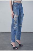 Hidden Tracey High Rise Dark Wash Straight Leg Jean-Bottoms-Hidden-Deja Nu Boutique, Women's Fashion Boutique in Lampasas, Texas