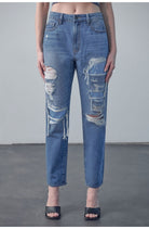 Hidden Tracey High Rise Dark Wash Straight Leg Jean-Bottoms-Hidden-Deja Nu Boutique, Women's Fashion Boutique in Lampasas, Texas