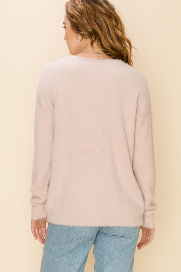 HyFve Double Zero Fuzzy Sweater- 3 Colors-Sweaters-Hyfve-Deja Nu Boutique, Women's Fashion Boutique in Lampasas, Texas
