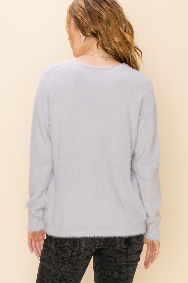HyFve Double Zero Fuzzy Sweater- 3 Colors-Sweaters-Hyfve-Deja Nu Boutique, Women's Fashion Boutique in Lampasas, Texas