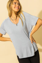 Hyfve Double Zero Loose Fit Tunic Tee Shirt - Three Colors-Tunics-Hyfve-Deja Nu Boutique, Women's Fashion Boutique in Lampasas, Texas