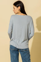 Hyfve Double Zero Scoop Neck Pocket Long Sleeve Tee In Five Colors-Long Sleeves-Hyfve-Deja Nu Boutique, Women's Fashion Boutique in Lampasas, Texas