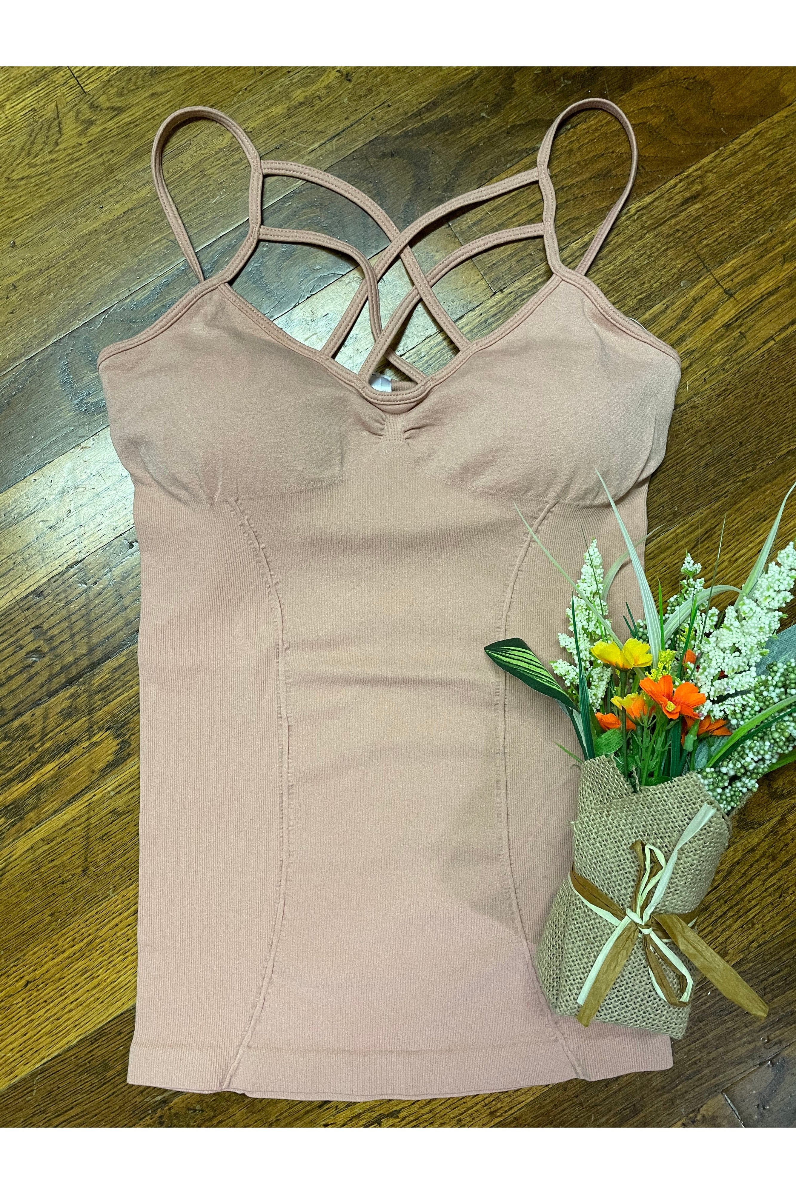 Top Fashion Mauve Padded Cami-Tops-Top Fashion-Deja Nu Boutique, Women's Fashion Boutique in Lampasas, Texas