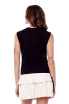 Iltm I love tyler madison Ivy Drawstring Sleeveless Top In Black-Camis/Tanks-i love tyler madison-Deja Nu Boutique, Women's Fashion Boutique in Lampasas, Texas