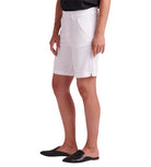 Jag Maddie 8 inch Mid Rise Pull-On Twill Short In White-Bottoms-Jag-Deja Nu Boutique, Women's Fashion Boutique in Lampasas, Texas