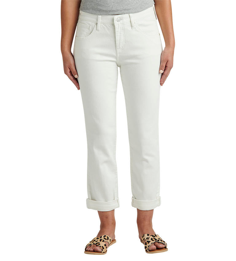 Jag Carter Girlfriend Mid Rise White Jean-Bottoms-Jag-Deja Nu Boutique, Women's Fashion Boutique in Lampasas, Texas