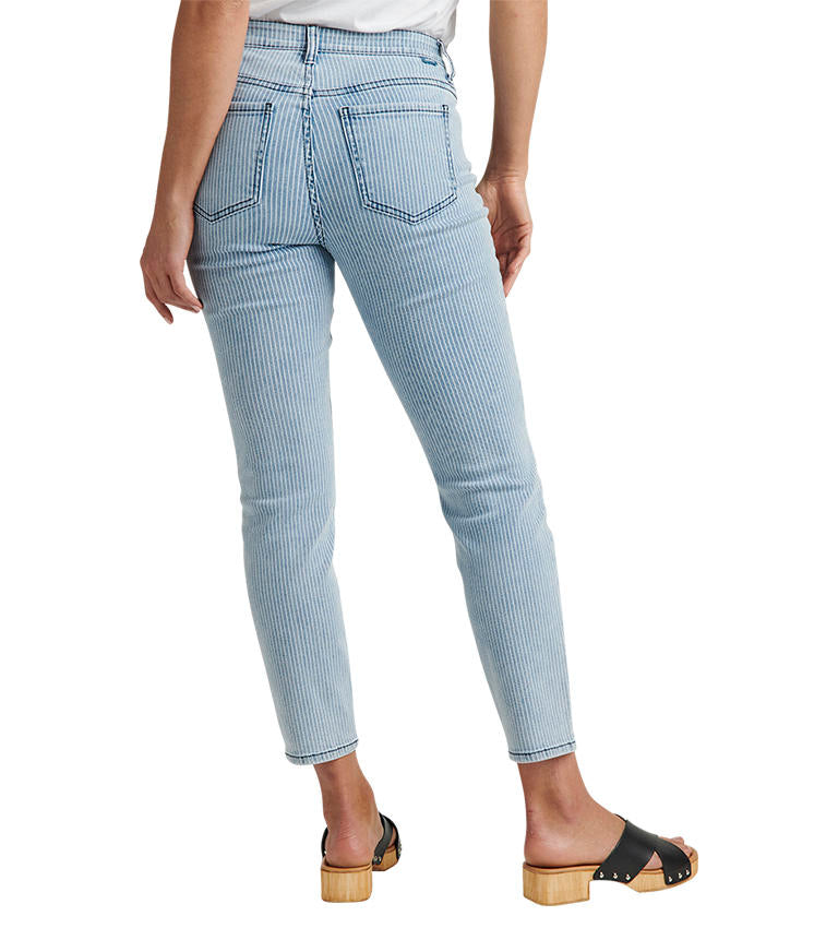 Jag Cecilia Mid Rise Pinstripe Ankle Skinny Jean-Bottoms-Jag-Deja Nu Boutique, Women's Fashion Boutique in Lampasas, Texas