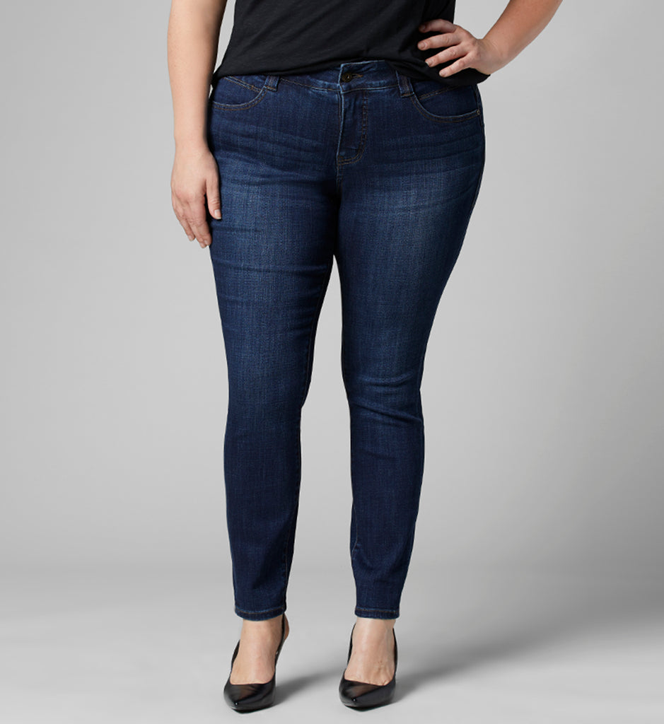 Jag Cecilia Indigo Skinny Mid Rise Plus Jean-Curvy/Plus Jeans-Jag-Deja Nu Boutique, Women's Fashion Boutique in Lampasas, Texas
