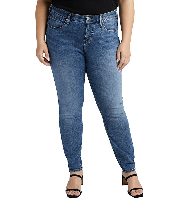 Jag Mid Rise Cecilia Skinny In Sky Blue Plus-Curvy/Plus Jeans-Jag-Deja Nu Boutique, Women's Fashion Boutique in Lampasas, Texas