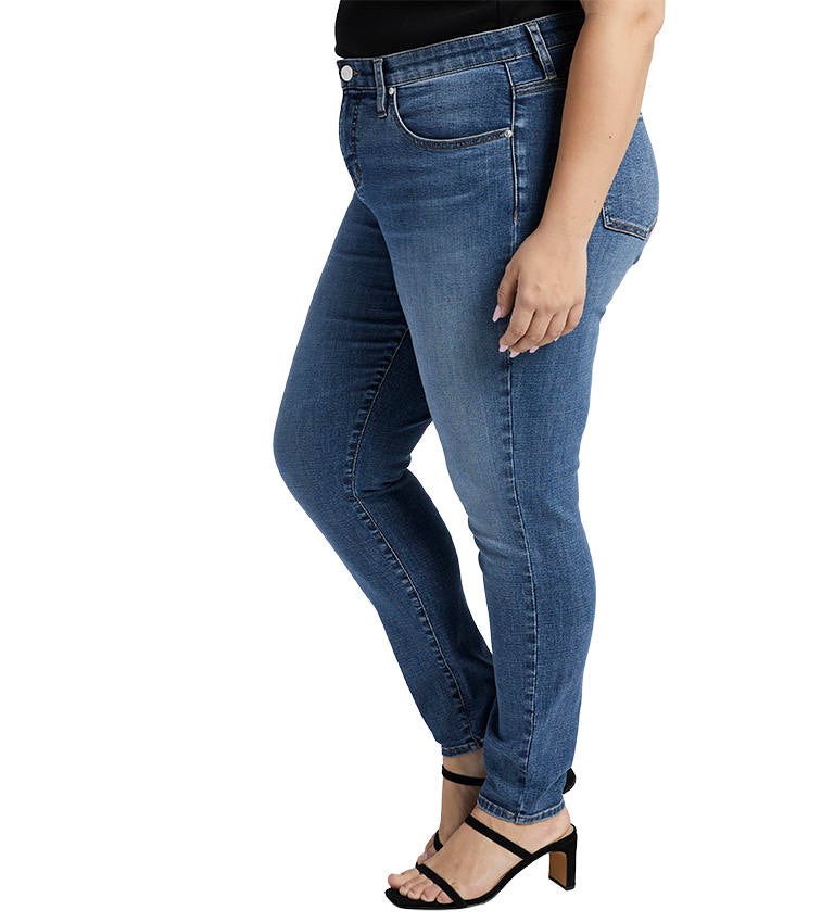 Jag Mid Rise Cecilia Skinny In Sky Blue Plus-Curvy/Plus Jeans-Jag-Deja Nu Boutique, Women's Fashion Boutique in Lampasas, Texas