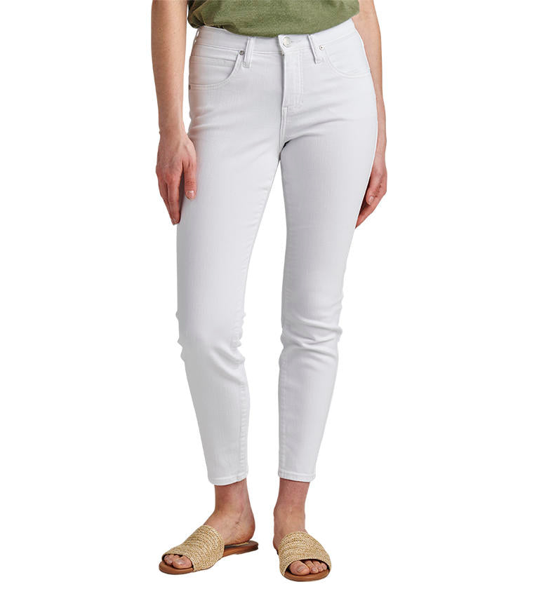 Jag Mid Rise Cecilia Skinny In White-Bottoms-Jag-Deja Nu Boutique, Women's Fashion Boutique in Lampasas, Texas