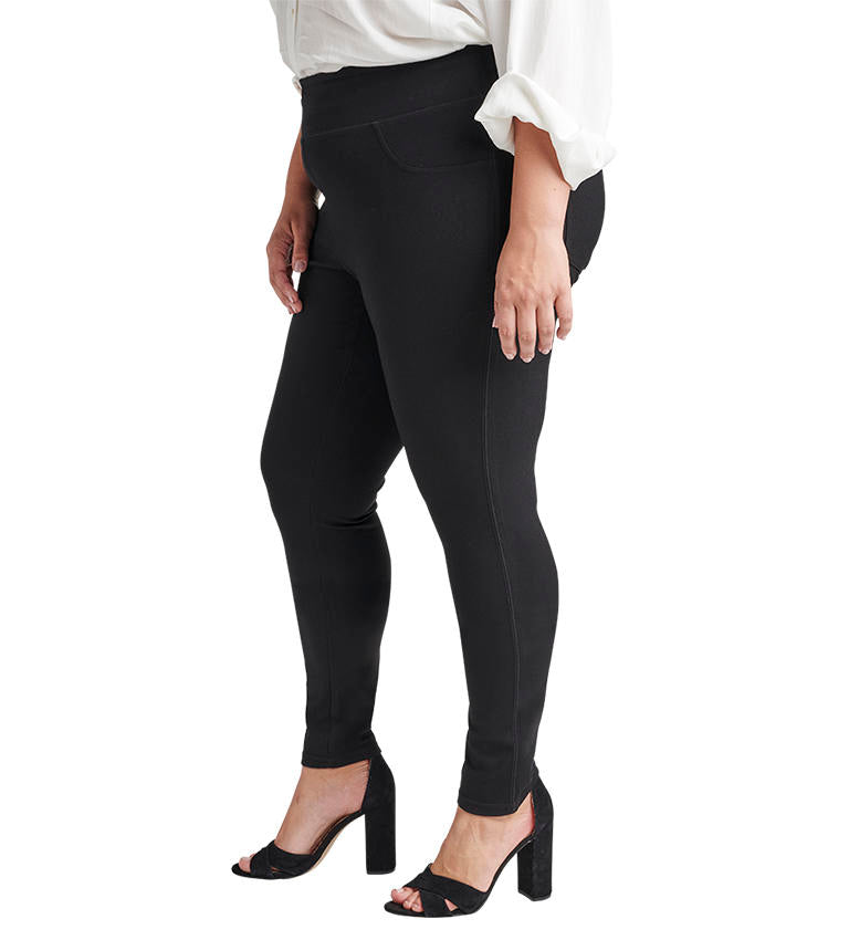 Jag Mid Rise Ricki Legging In Black Plus-Curvy/Plus Bottoms-Jag-Deja Nu Boutique, Women's Fashion Boutique in Lampasas, Texas