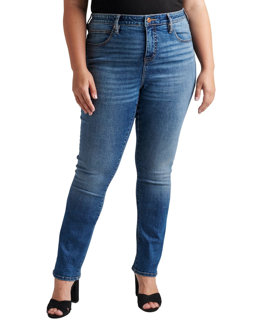 Jag Ruby Mid Rise Straight Leg Jeans In Austin Blue - Plus-Curvy/Plus Jeans-Jag-Deja Nu Boutique, Women's Fashion Boutique in Lampasas, Texas