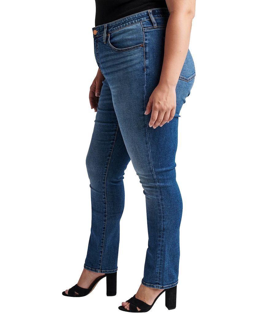 Jag Ruby Mid Rise Straight Leg Jeans In Austin Blue - Plus-Curvy/Plus Jeans-Jag-Deja Nu Boutique, Women's Fashion Boutique in Lampasas, Texas