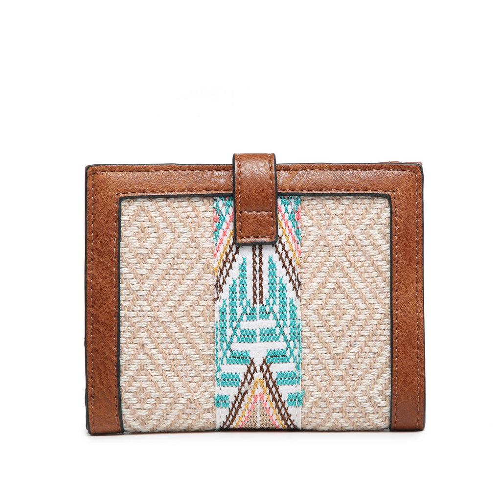 Jen & Co. Bessie Canvas Tribal Mauve Wallet-Handbags, Wallets & Cases-Jen & Co.-Deja Nu Boutique, Women's Fashion Boutique in Lampasas, Texas
