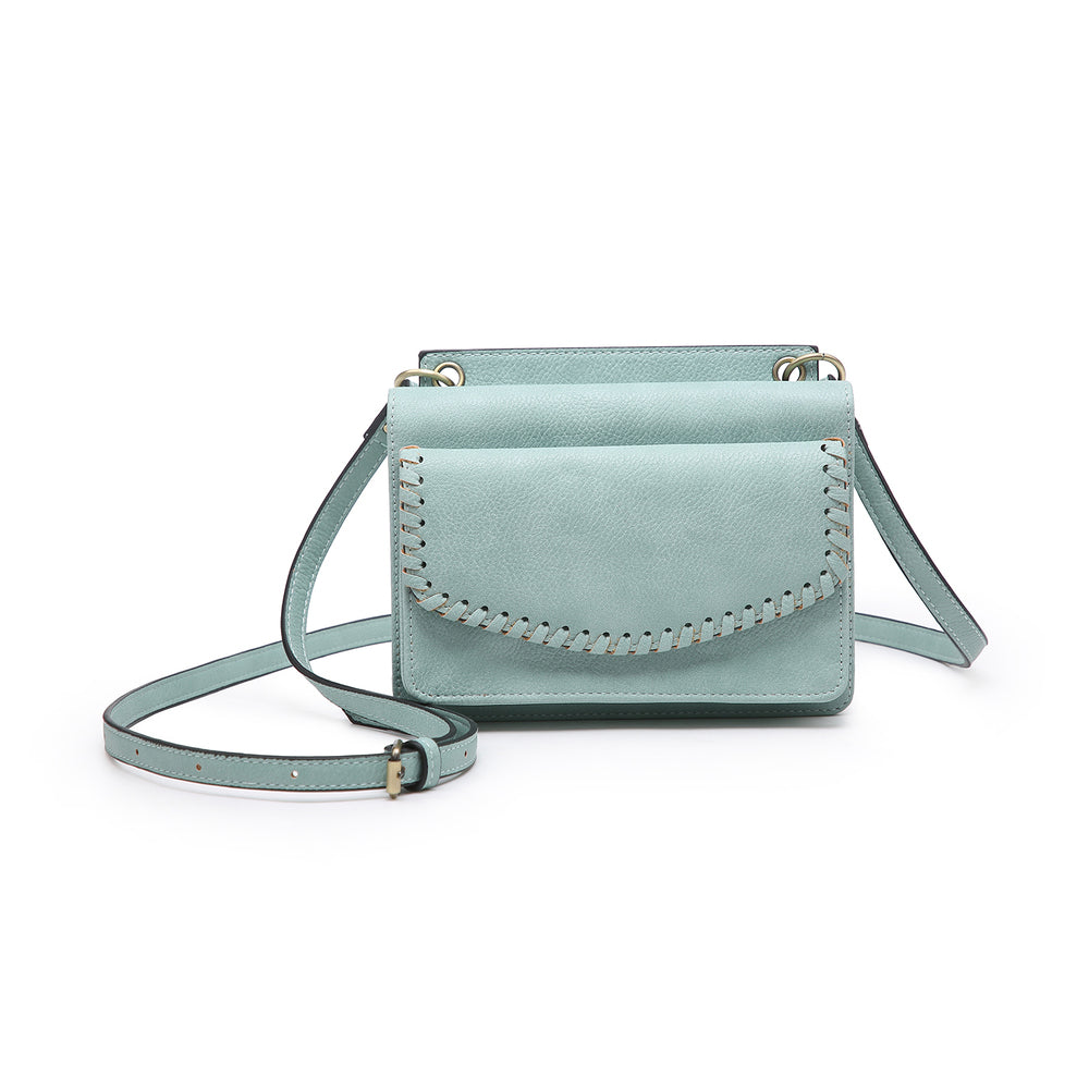 Jen & Co. Evelyn Light Teal Crossbody-Wallet With Whipstitch Detail-Handbags, Wallets & Cases-Jen & Co.-Deja Nu Boutique, Women's Fashion Boutique in Lampasas, Texas