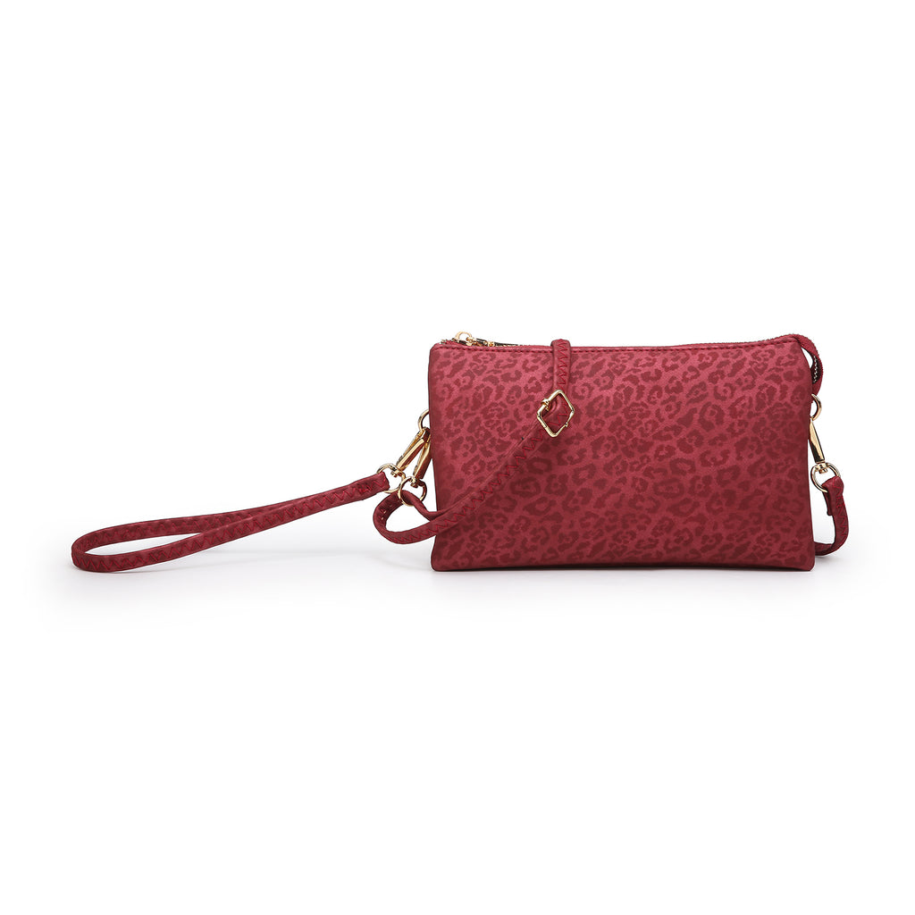 Jen & Co. Red Cheetah Riley Monogram able 3 Compartment Crossbody Or Wristlet-Handbags, Wallets & Cases-Jen & Co.-Deja Nu Boutique, Women's Fashion Boutique in Lampasas, Texas