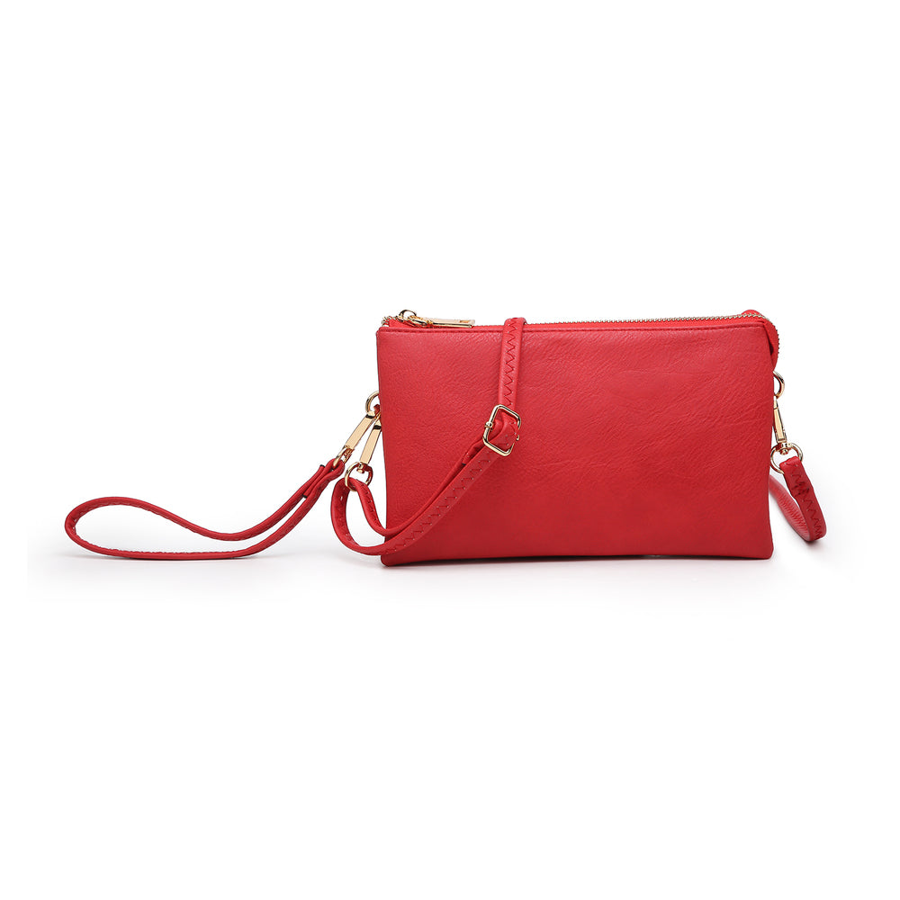 Jen & Co. Red Riley Monogramable 3 Compartment Crossbody Or Wristlet-Handbags, Wallets & Cases-Jen & Co.-Deja Nu Boutique, Women's Fashion Boutique in Lampasas, Texas