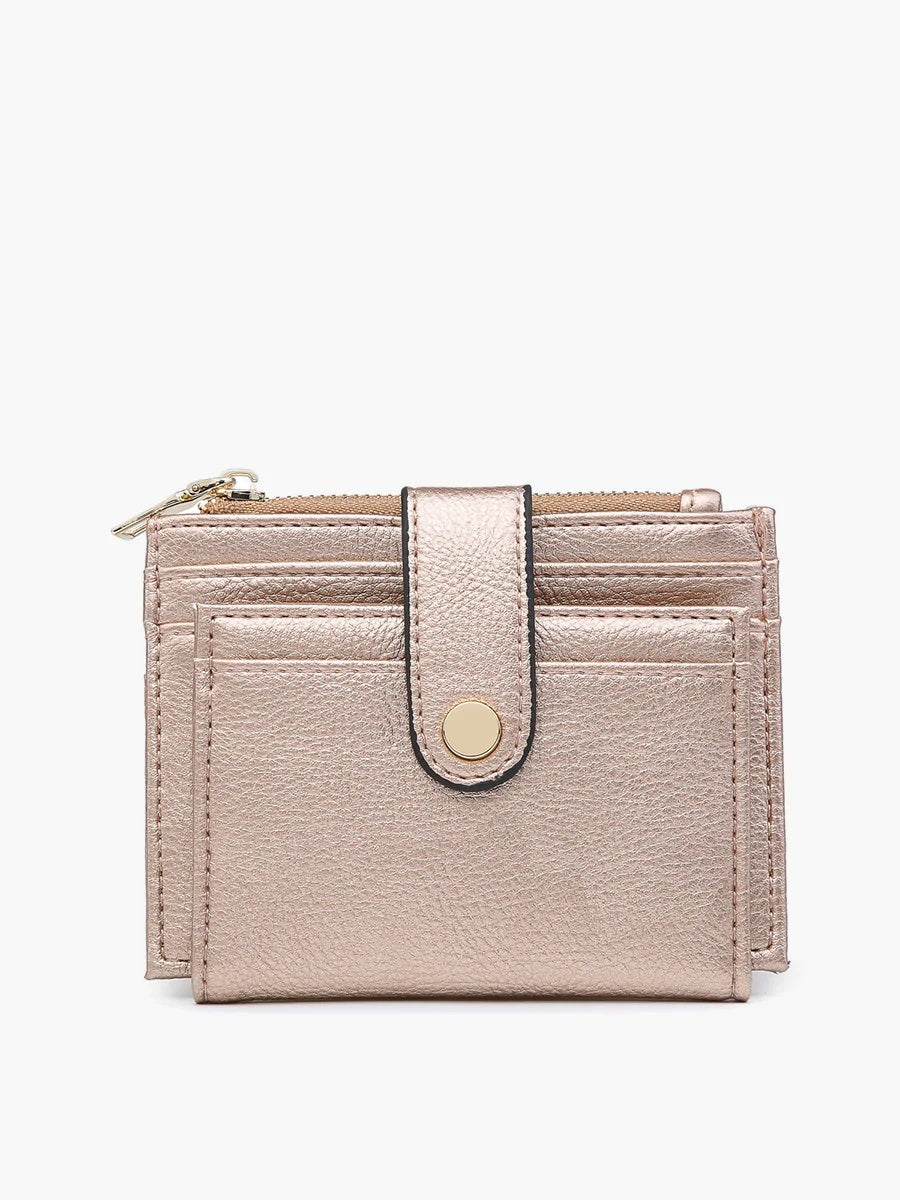 Jen & Co Sam Mini Snap Wallet Card Holder In Rose Gold – Deja Nu Tx