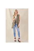 Joh. Apparel Anna Suede Vest In Olive-Vest-Joh. Apparel-Deja Nu Boutique, Women's Fashion Boutique in Lampasas, Texas