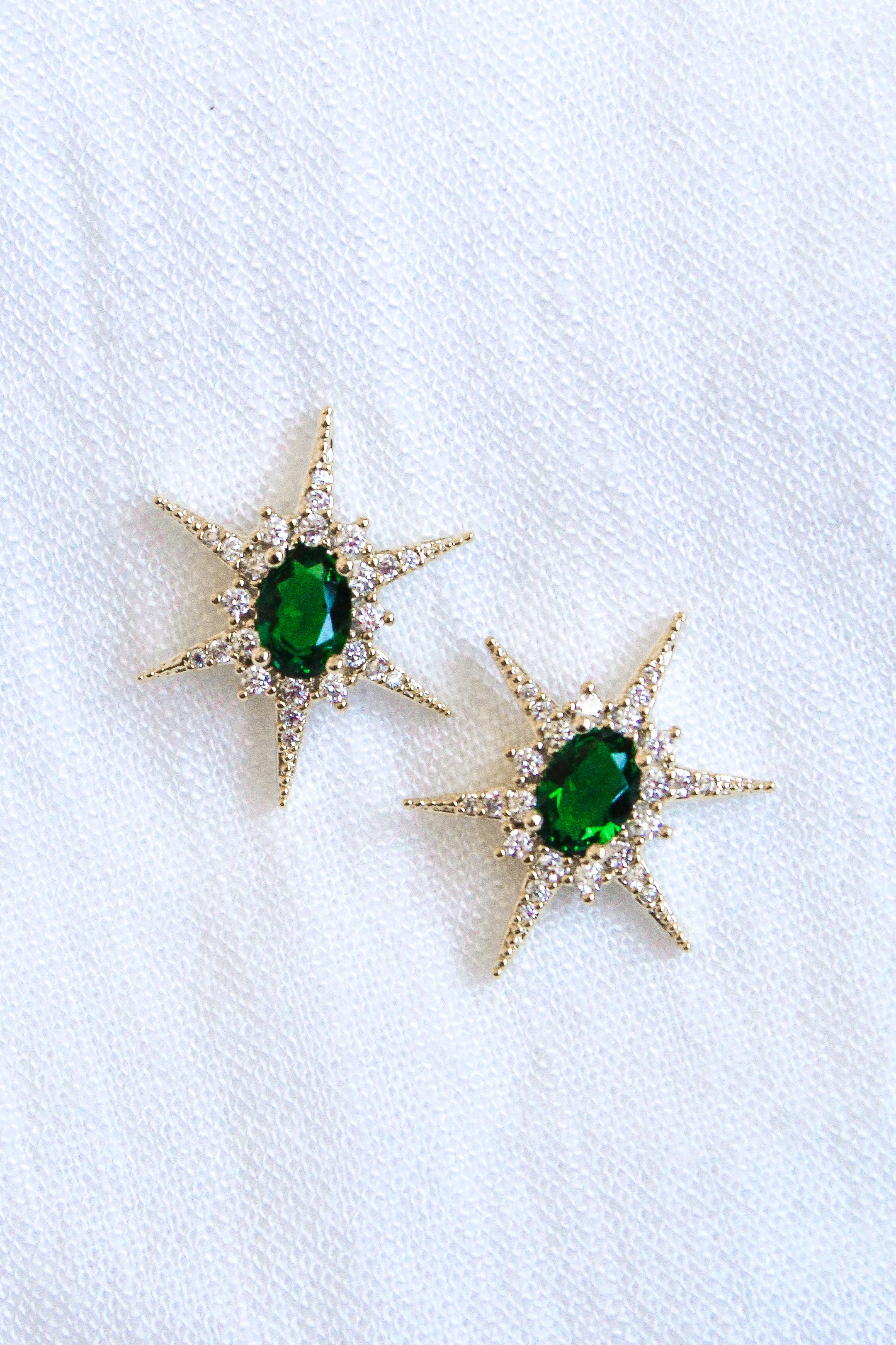 Kinsey Designs Faye Ornate Starburst Stud in Emerald-Earrings-Kinsey Designs-Deja Nu Boutique, Women's Fashion Boutique in Lampasas, Texas