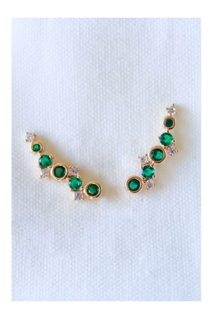 Kinsey Designs Jax Climber Emerald Earring-Earrings-Kinsey Designs-Deja Nu Boutique, Women's Fashion Boutique in Lampasas, Texas