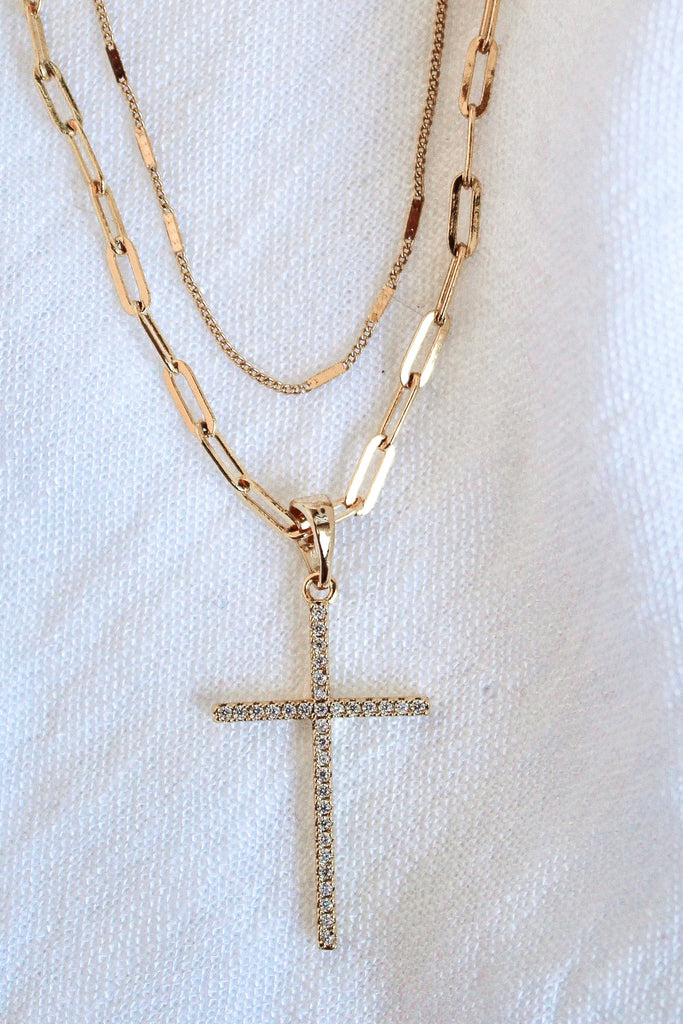 Kinsey Designs Lottie Cross Layer Necklace-Necklaces-Kinsey Designs-Deja Nu Boutique, Women's Fashion Boutique in Lampasas, Texas