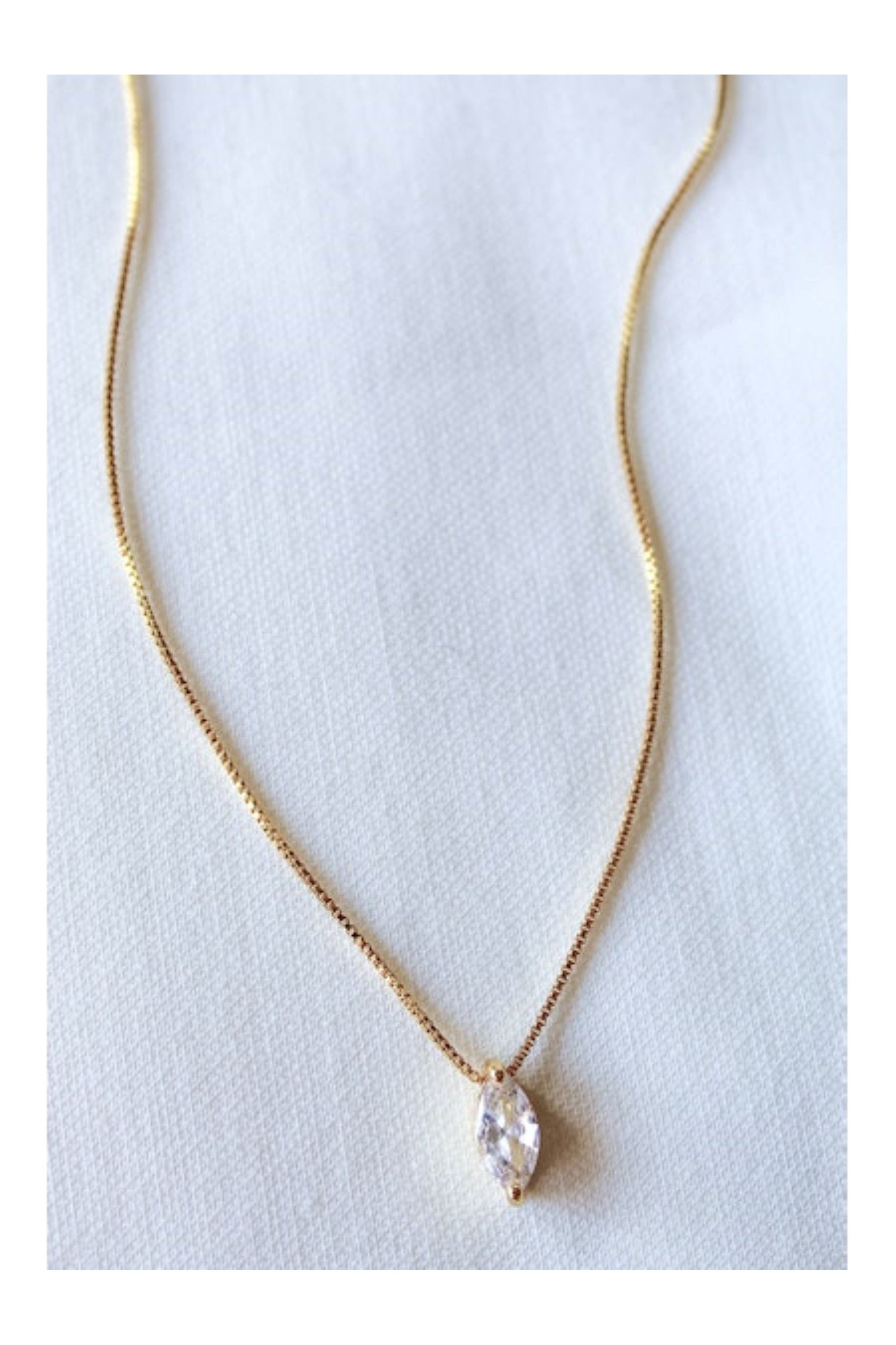 Kinsey Designs Marquise Slide Necklace-Necklaces-Kinsey Designs-Deja Nu Boutique, Women's Fashion Boutique in Lampasas, Texas