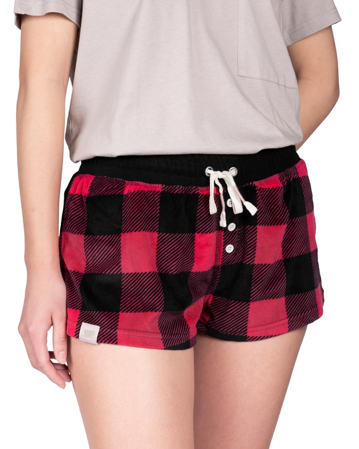 Latte Love Buffalo Plaid Shorts-Lounge Wear-Latte Love-Deja Nu Boutique, Women's Fashion Boutique in Lampasas, Texas