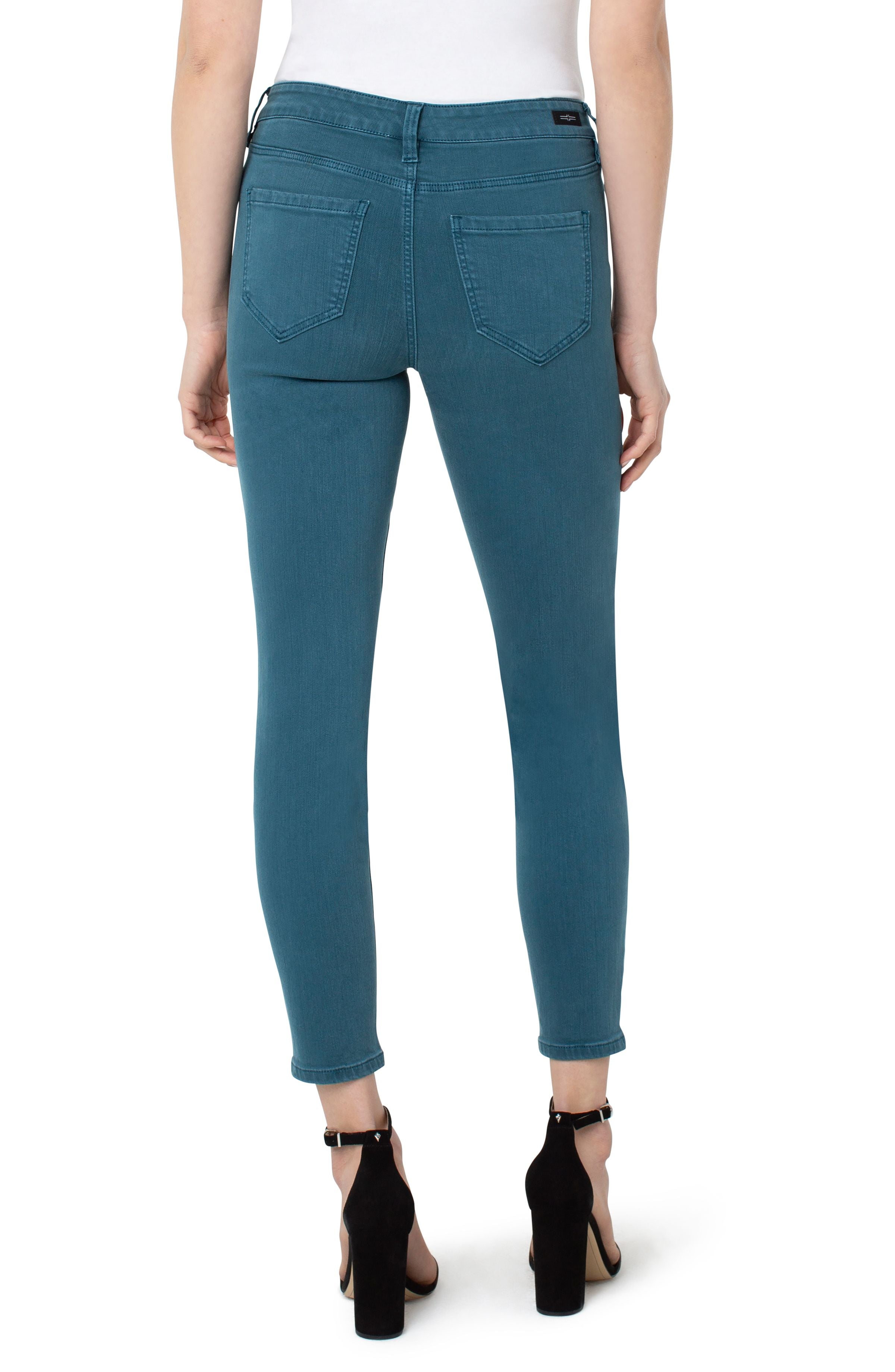 Liverpool Abby Ankle Skinny High Performance Denim In Jet Stream Blue-Bottoms-Liverpool-Deja Nu Boutique, Women's Fashion Boutique in Lampasas, Texas